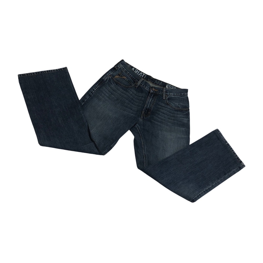 Ariat M4 Low Rise Boot Cut Jeans Mens 32x30 Dark Wash Blue Denim Western Wear